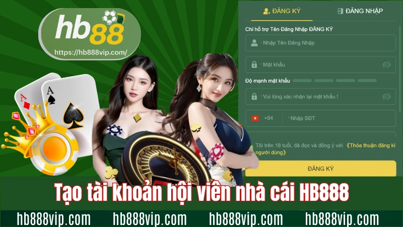 Tạo tài khoản hội viên nhà cái HB88